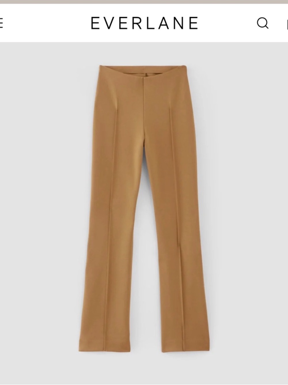 Everlane Camel High-Rise Boot Cut Pants